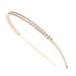Ruihfas Rose Gold Tone Double Rows Crystal Rhinestones Headbands for Women, Wedding Party Hair Hoop