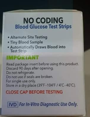 Prodigy No Coding Blood Glucose Test Strips - 50 strips, Pack of 2