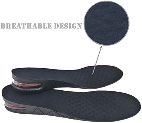 Kalevel Height Increase Insoles, 3cm, 1.2 Inches, Black Shoe Lifts for Men & Women