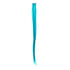 SWACC 12 Pcs Straight One Color Clip on Party Highlights Hair Extensions, Synthetic Hairpieces (Teal Blue)