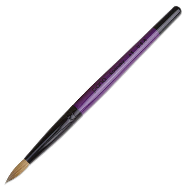 Pana Purple Wood Kolinsky Acrylic Nail Brush (Size 8) - Available in Sizes 6, 8, 10, 12, 14, 16, 18, 20, 22
