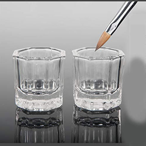 Karlash Nail Art Acrylic Liquid Powder Dappen Dish, Glass Crystal Bowl