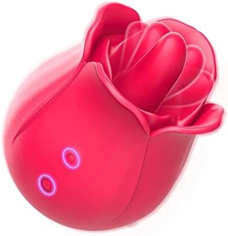 Visetoyz 9 Rose Toy Vibrator for Women, Tongue Licking Mini Clitoral Vibrator Stimulator with Vibrating Pleasure