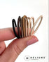 Heliums Small Hair Ties - Light Brown No Damage Mini 1 Inch Reusable Elastics for Thin Hair and Kids