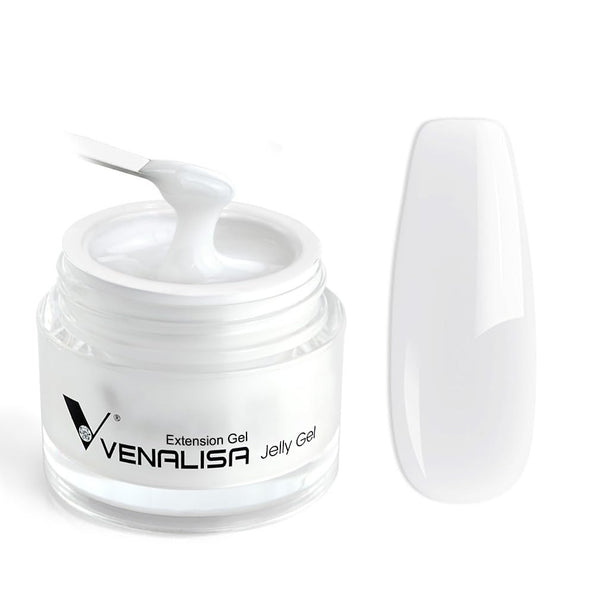 VENALISA Builder Nail Gel, 50ml Milky White Hard Gel for Nail Extension, Polygel Nail Art Manicure