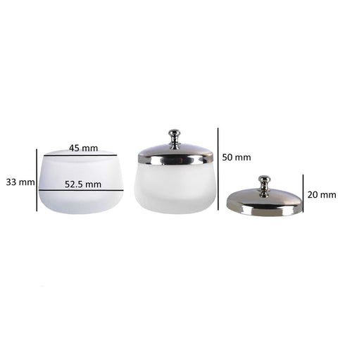 mollensiuer Matte Crystal Glass Nail with Lid, Dapping Dish for Acrylic Liquid Powder
