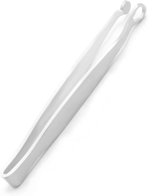 Precision Nose Hair Tweezer, Stainless Steel Round Head Grooming Scissor for Safely Trim Nose and Ears (Silver A)