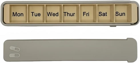 NevaFlew Weekly Pill Organizer Custom 7 Day Pill Box with Name, Travel Medicine