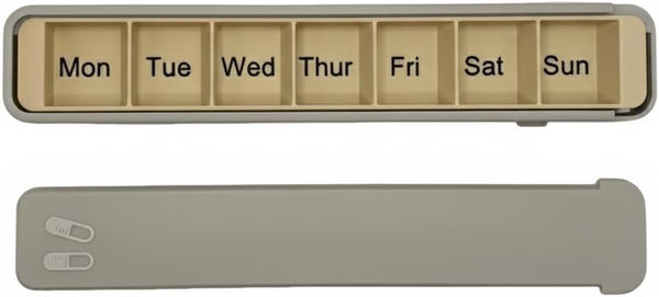 NevaFlew Weekly Pill Organizer Custom 7 Day Pill Box with Name, Travel Medicine