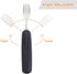 Adaptive Utensils Spoons Forks Set,Open Handle Design Provides Several Positions for Arthritis, Disabled People, Elderly (2 Sets))
