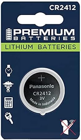 Premium CR2412 Battery Lithium 3V Coin Cell - High Capacity Batteries (1 Pack)