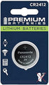 Premium CR2412 Battery Lithium 3V Coin Cell - High Capacity Batteries (1 Pack)