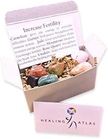Healing Atlas Fertility Crystals Kit - Boost Pregnancy Chances, Enhance Fertility Naturally Fertility Gemstone