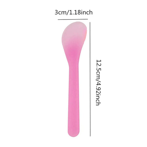 100 Pcs Plastic Cosmetic Mask Mixing Spoon Spatulas, Multicolor 5 Inch Face Mask Spoon for Cream Facial Skin Care Spoon