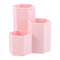 LoveBB Makeup Brush Holder Organizer, 3 Slot Plastic Storage Solution for Cosmetics Brushes, Pink
