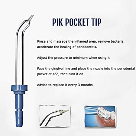 Flosser Replacement Tips for Waterpik Water Flosser, High-Pressure Tip Replacement, Compatible with Waterpik