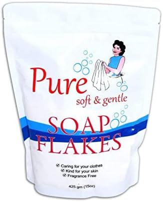 Playlearn Pure Laundry Soap Flakes - 15oz, Soft & Gentle, Resealable Bag