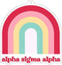 Alpha Sigma Alpha Rainbow Air Freshener, 2/Pack, Flowers & Sunshine Scent.