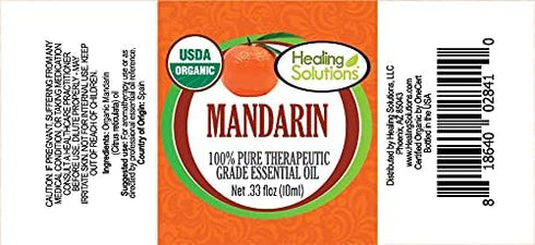 Healing Solutions Mandarin Essential Oil - 10ml - 0.33 Fluid Ounces
