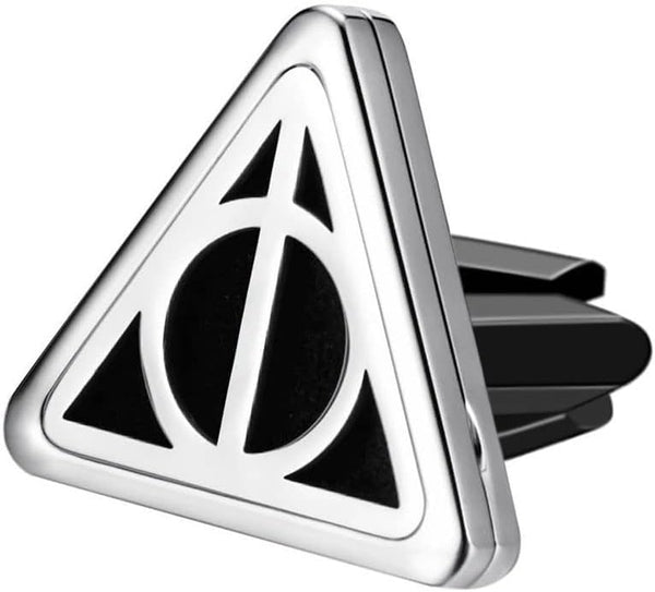 Potter Hallows Essential Oil Car Vent Diffuser by Wild Essentials, Stainless Steel Locket Pendant with 8 Color Refill