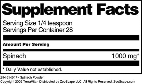 Terravita (1 oz, 514647) 3 Pack Spinach Powder ZIN: