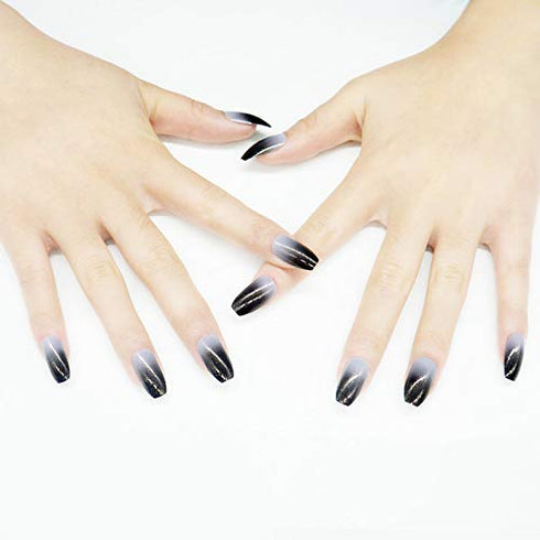 YIMART Coffin Fake Nails 500pcs Ballerina Acrylic Nails Full Cover, Ballet Shape Artificial False Nail Tips for