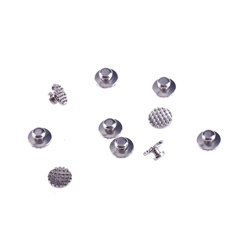 Angzhili 50Pcs/5Bag Dental Lingual Buttons, Round Base Monoblock Orthodontic Materials