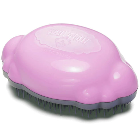 Knot Genie Detangling Hair Brush for Kids (Pink Relief) | Perfect for Curly Hair, Gently Separates Tangles, Leaves Hair