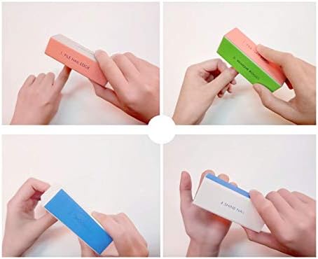 YIMART 5Pcs/set Nail Art Buffer Block Nail File for Nail Polish UV Gel Manicure Pedicure Buffing Sanding Polish (Flower)