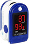 Concord Basics Blue Fingertip Pulse Oximeter, Blood Oxygen Saturation Monitor with Carrying Case & Lanyard