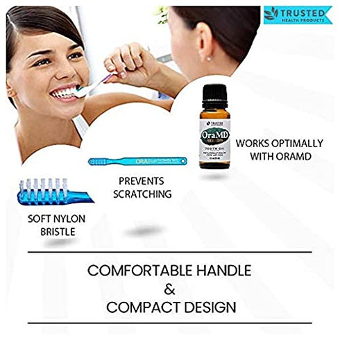 OraMD Soft Bristles Toothbrush - Designed by Dr. Charles C. Bass for Sensitive Teeth and Gums, Manual Toothbrushes Pack