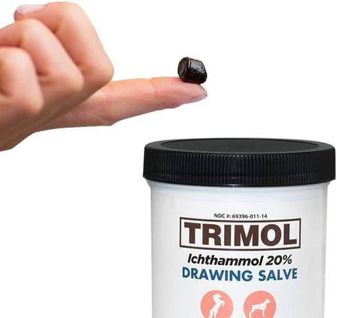 Ichthammol 20% Drawing Salve Grooming Aid, 14 oz, Soothing Skin Relief for Eczema and Psoriasis