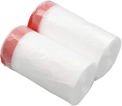 13 Gallon Drawstring Garbage Bags, Clear Trash Bags, 120 Bags