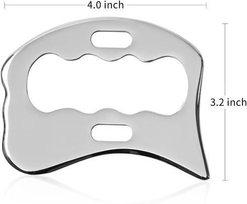 Rylpoint Guasha Massage Tool, Grade Stainless Steel Scraping Tool for Soft Tissue Upgrade Physical Therapy Stuff,Used