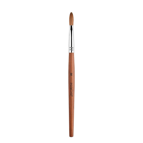 Kolinsky Sable Nail Brush - Professional Red Wooden Acrylic Nail Art Brush (8#)