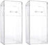 Zerodeko 2Pcs Acrylic Makeup Brush Holder with Lid, Clear Cosmetic Organizer for Desktop Storage