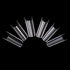 YIMART 550pcs Fake Nails, Premium Square Clear Tips, Nail Art C Tips French Acrylic Long C Curve False Nails