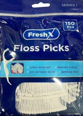 Floss Picks, Unbreakable and Shred-Resistant for Adults, 150 Count Each, Pack of 1