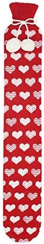 SKUZA 2L 4) 11) Hot Water Bottle, Winter Extra Long Hot Water Bottle Faux Fur Cover Hand Warmer Handwarmer Hot Water