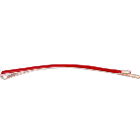 Pack of 10 Curved Jumbo Bobby Pins by Yishenyishi, Hair Clips (Red-10pcs)
