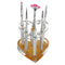 Wenettion Makeup Nail Acrylic Gel Brush Pen Holder, 12 Holes, Heart Gold Rest Stand Display