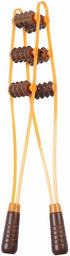 Wetandspicy Manual Roller Massager with Wooden Handles, Back and Neck Massage Tool, Full