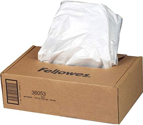 Fellowes Powershred Shredder Waste Bags, 100 Bags for 90S, 99Ci, 99Ms, AutoMax 200C, and AutoMax 130C
