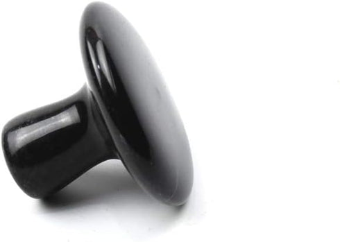 2 Pcs Mushroom Shaped Massage Stones, Natural Bian Stone Hot Rock for Spa Massage (2-L, Black)