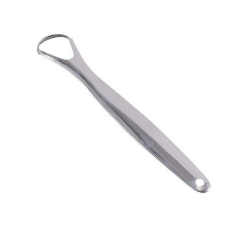 2PCS Metal Tongue Scraper, Reusable Stainless Steel Oral Tongue Cleaner for Oral Care