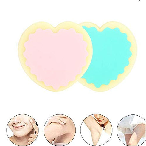 Hair Removal Depilation Sponge - Women Waxing Polishing Buffing Pad for Skin Care (Love)