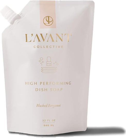 L'AVANT Collective High Performing Dish Soap Refill, Blushed Bergamot Scent, 32oz, Plant-Based Ingredients
