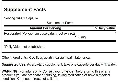 Swanson Resveratrol 100 100 Milligrams 30 Capsules