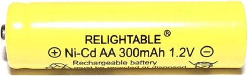 300mAh AA NiCd 1.2v Rechargeable Batteries - Garden Solar Ni-Cd Light LED K (Pack of 6)