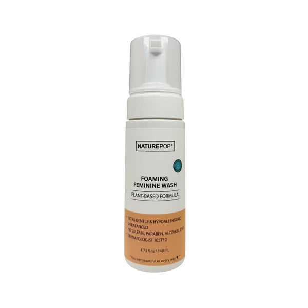 Naturepop Feminine Wash - pH Balanced Intimate Cleanser for Sensitive Skin with Lactic